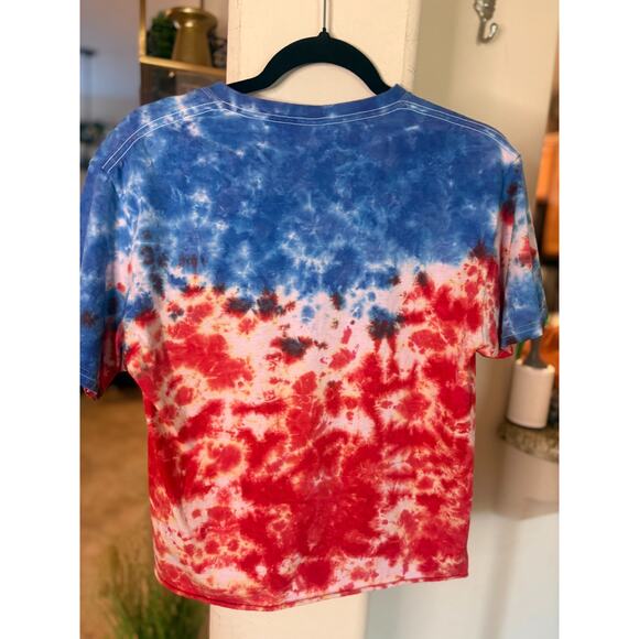 AC/DC Women's Tie-Dye Crop T-Shirt Medium 4-8 - Picture 3 of 3